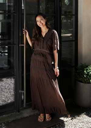 Evienne s voile bluse Dark Brown Neo Noir 